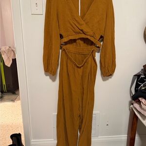 Lush Golden Brown Women's Jumpsuit